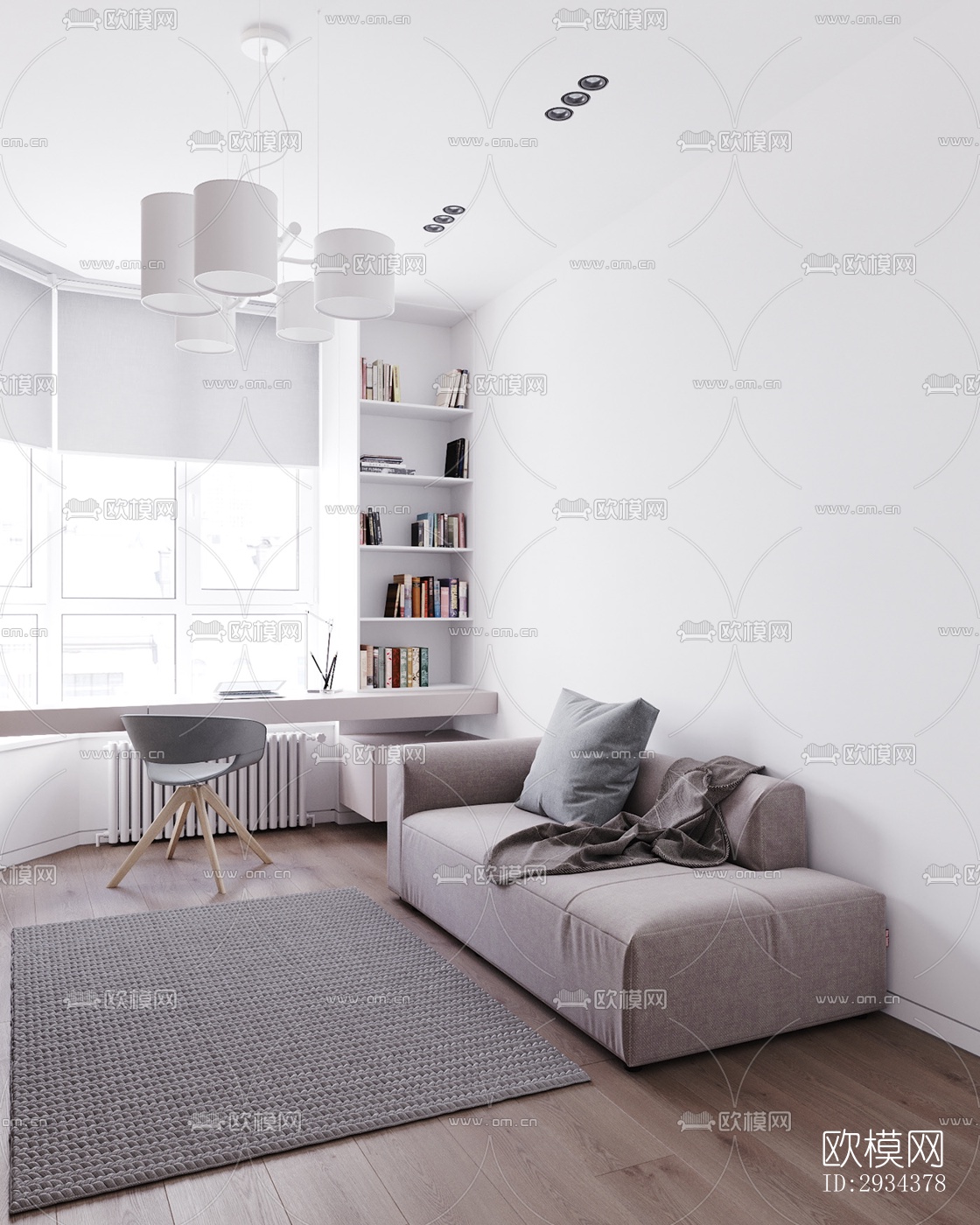 北欧平层效果图下载（渲染图17）