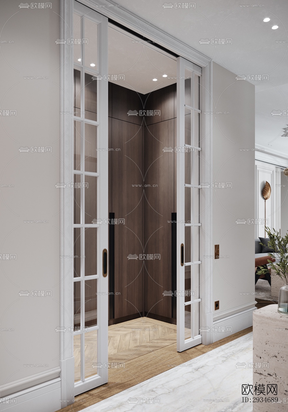 欧式平层效果图下载（渲染图16）