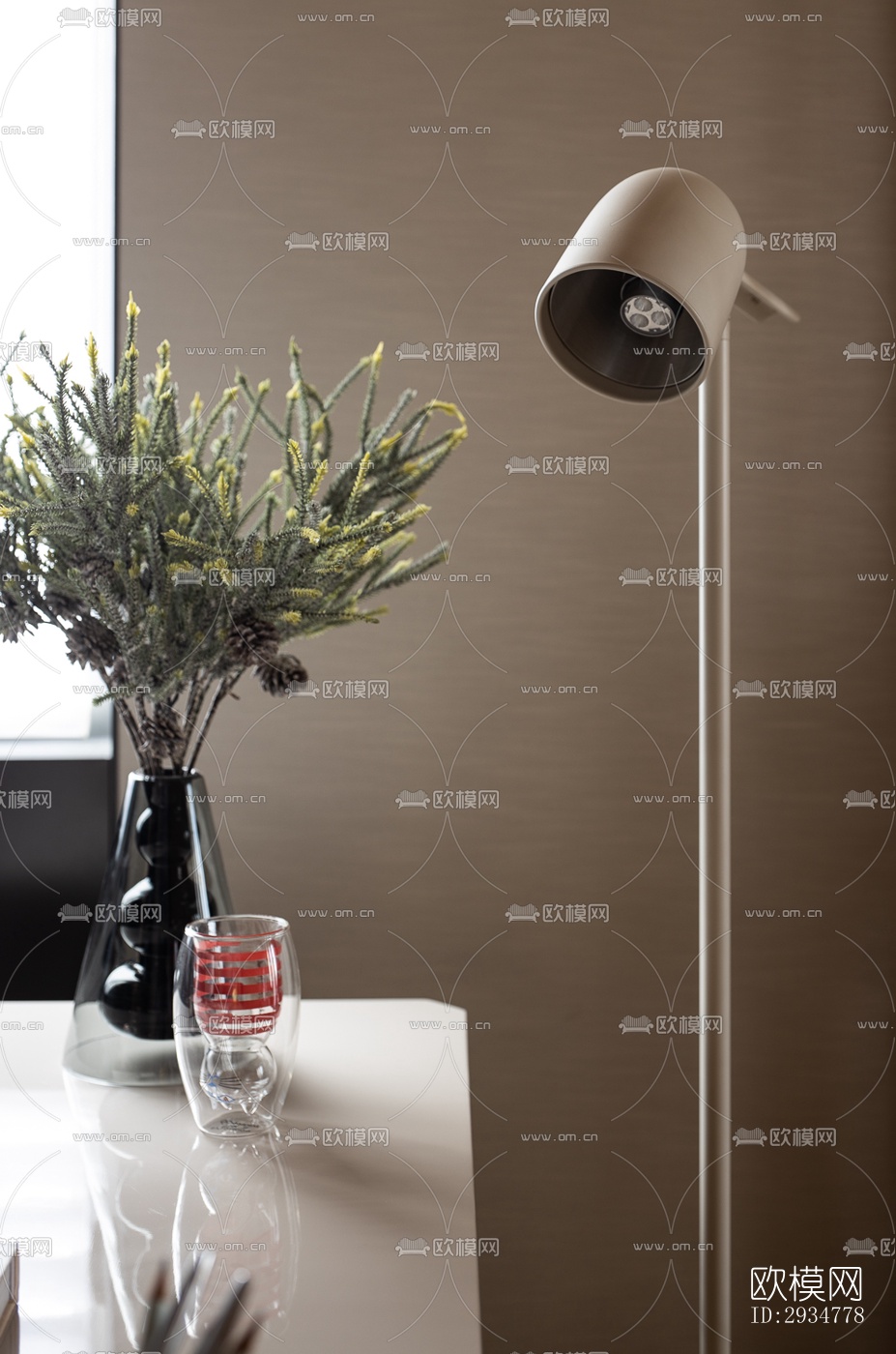 现代平层效果图下载（渲染图3）