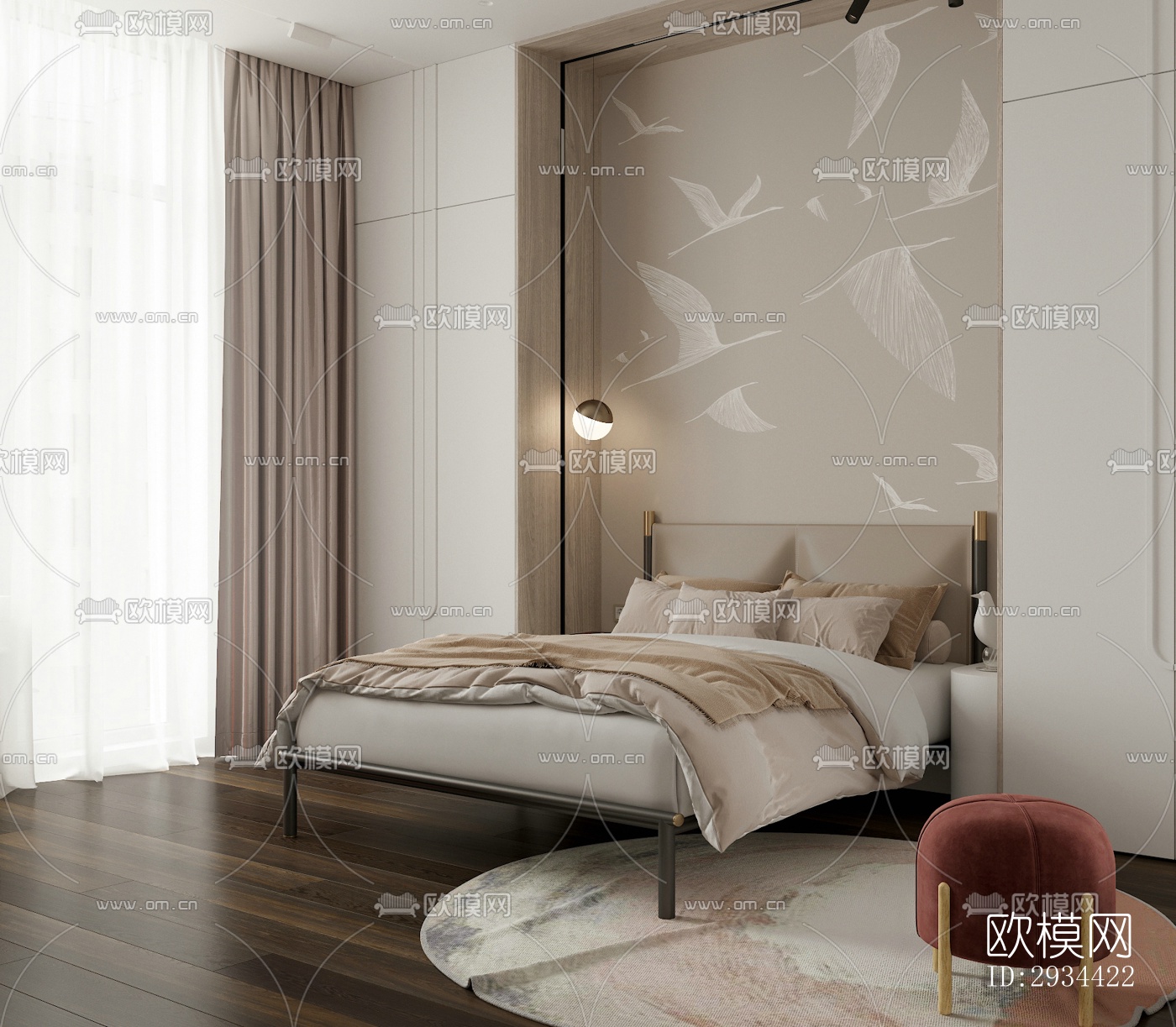 北欧平层效果图下载（渲染图9）