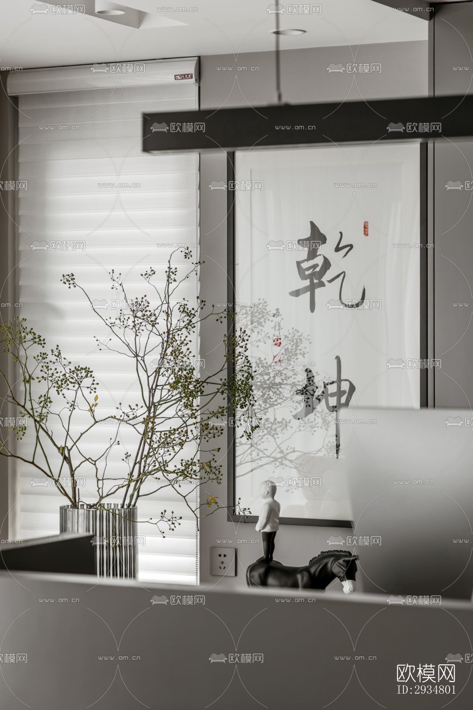 现代平层效果图下载（渲染图1）