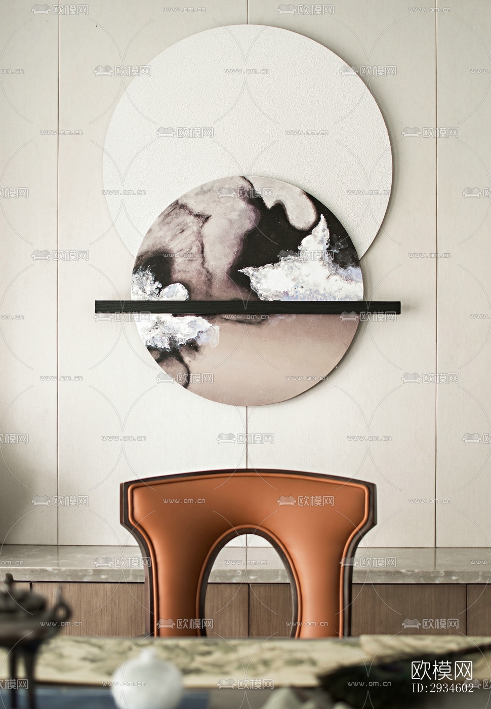 新中式平层效果图下载（渲染图7）