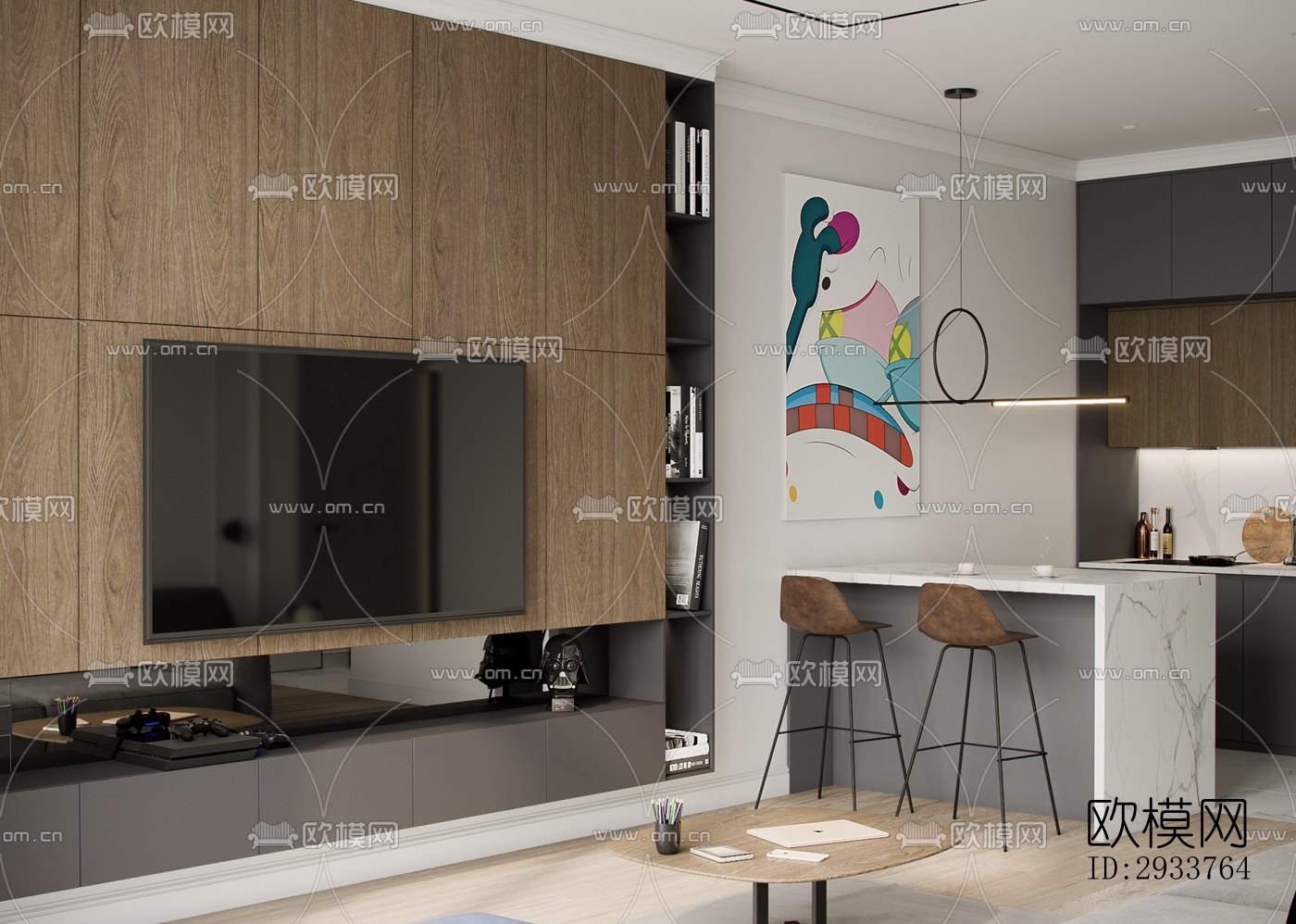 现代公寓效果图下载（渲染图11）