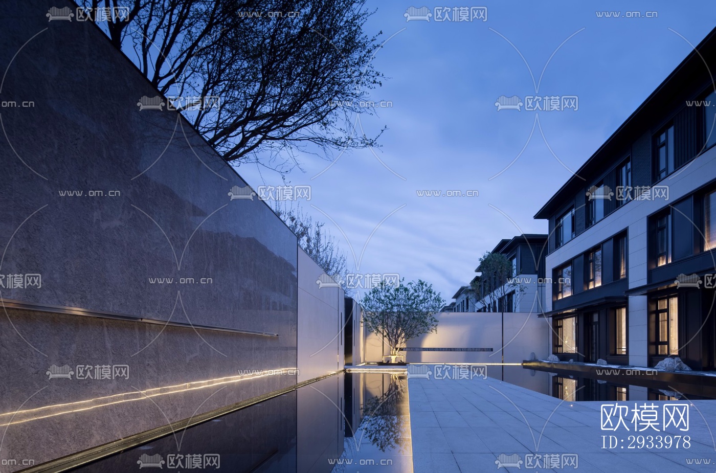 新中式别墅效果图下载（渲染图12）