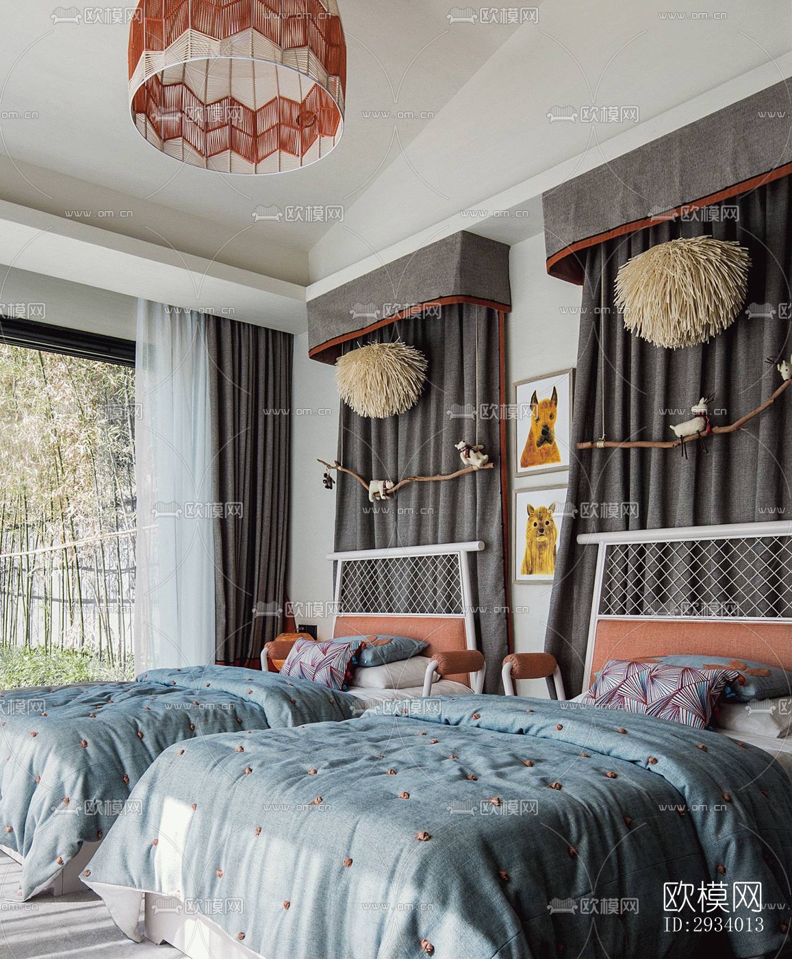 新中式别墅效果图下载（渲染图18）