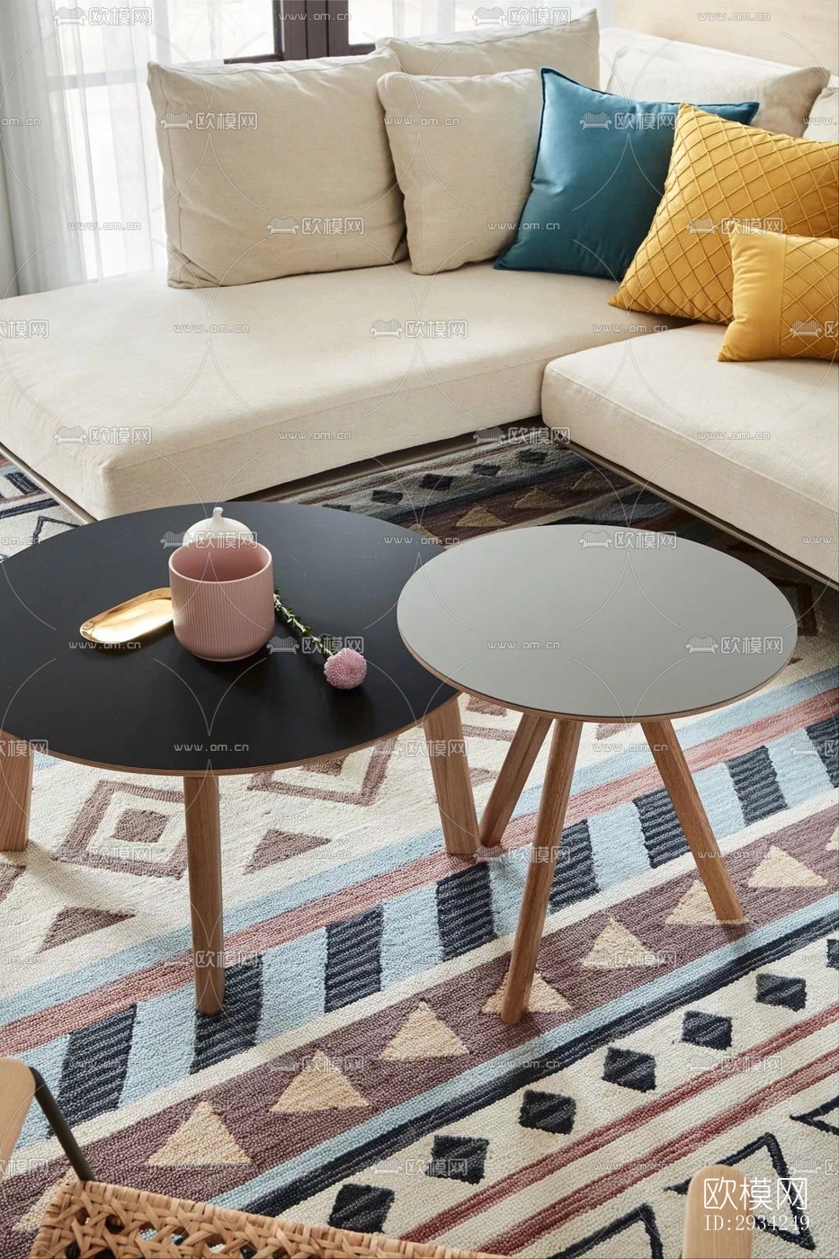 现代复式效果图下载（渲染图1）