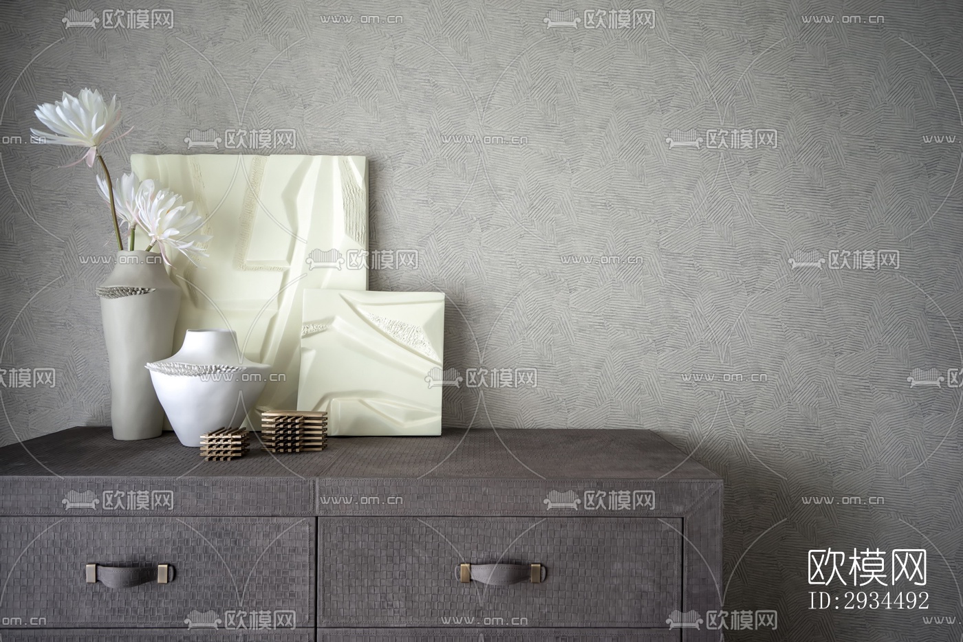 新中式平层效果图下载（渲染图6）