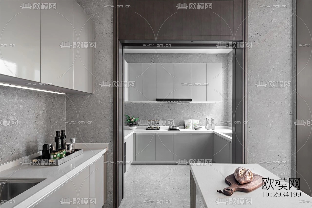 新中式复式效果图下载（渲染图8）