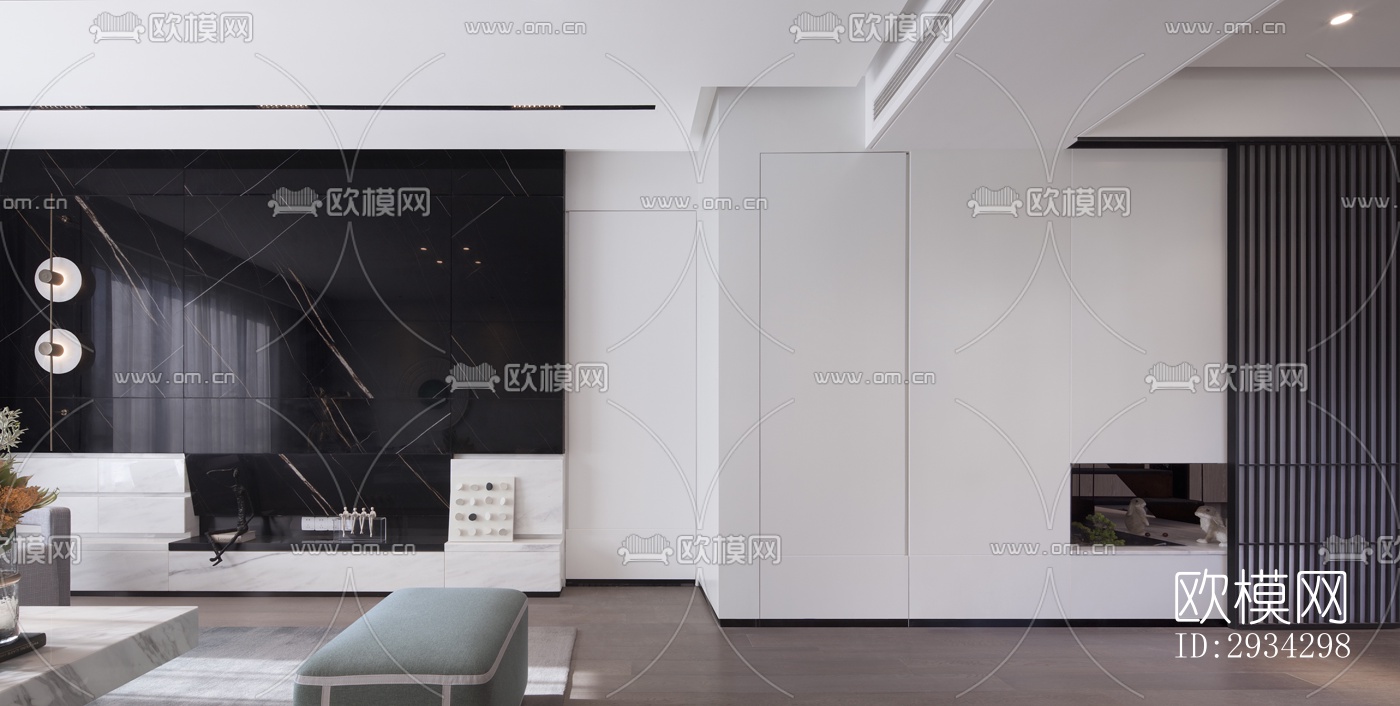 现代复式效果图下载（渲染图3）