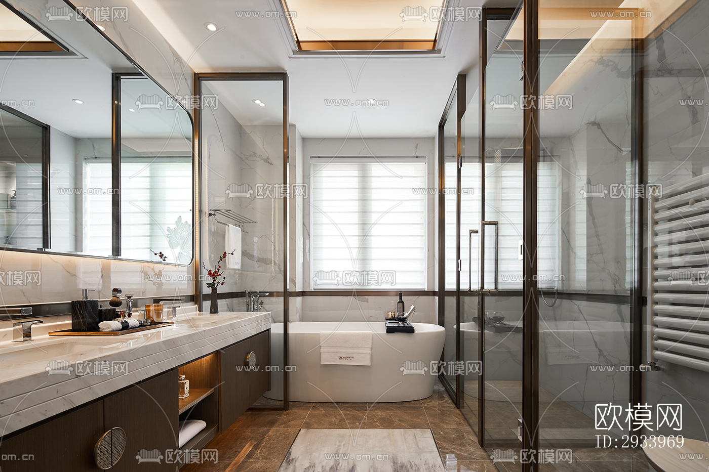 新中式别墅效果图下载（渲染图11）