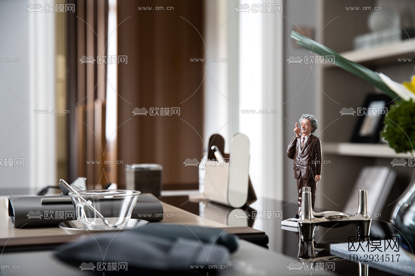 新中式平层效果图下载（渲染图7）