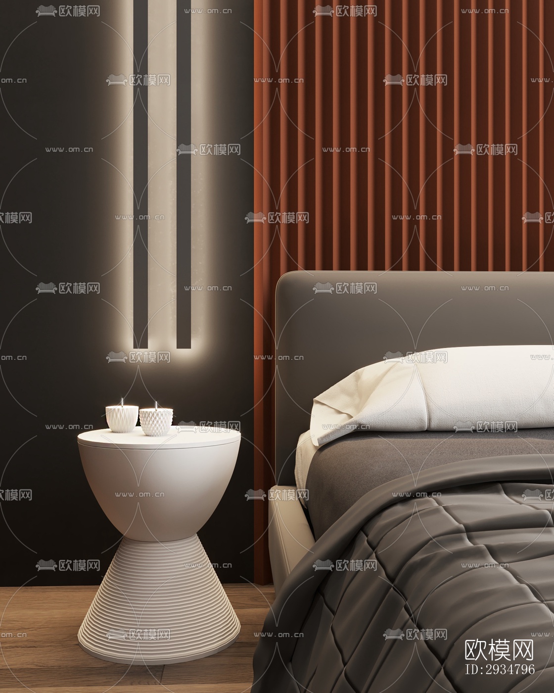 现代平层效果图下载（渲染图5）