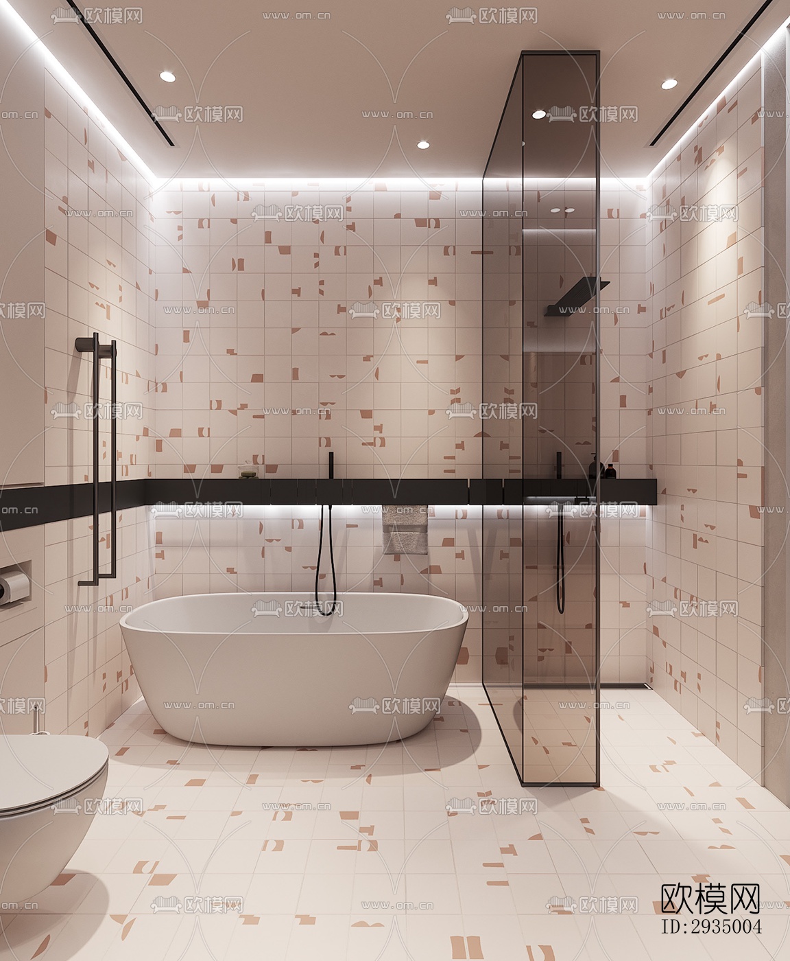 现代平层效果图下载（渲染图6）