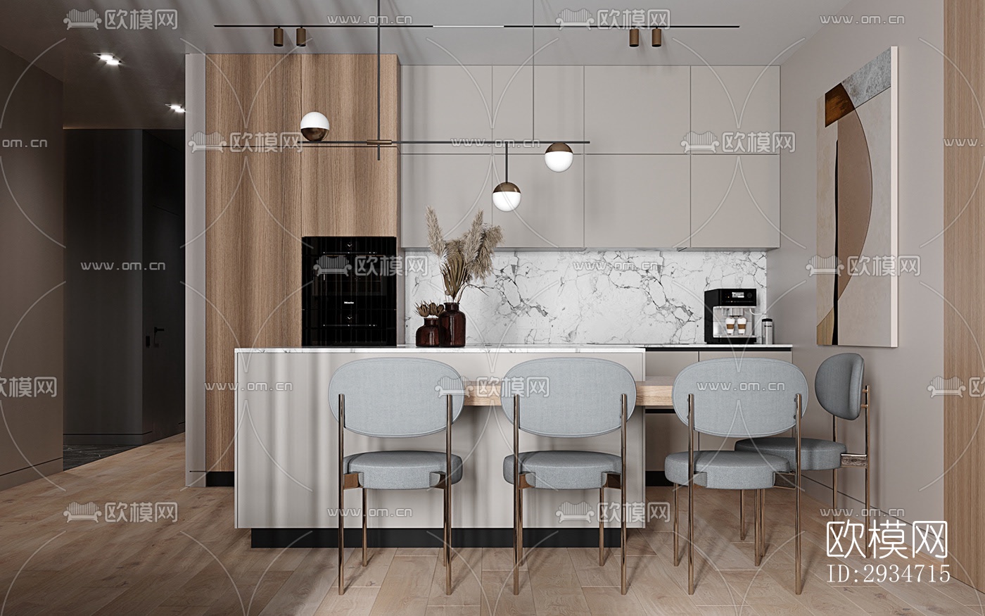 现代平层效果图下载（渲染图17）