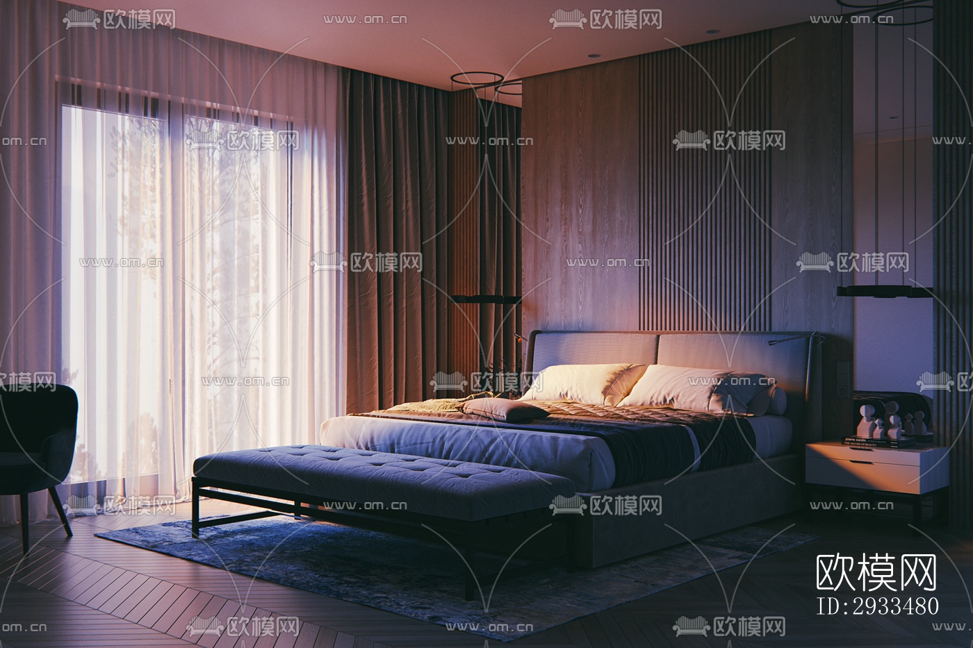 北欧公寓效果图下载（渲染图1）