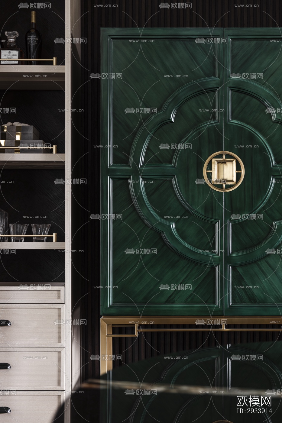 新中式别墅效果图下载（渲染图3）