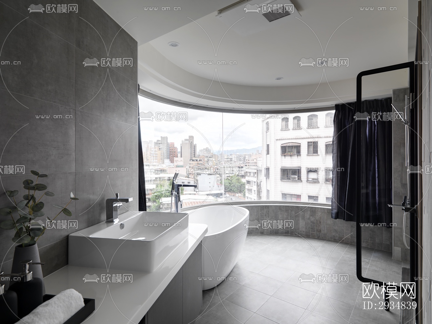 现代平层效果图下载（渲染图14）