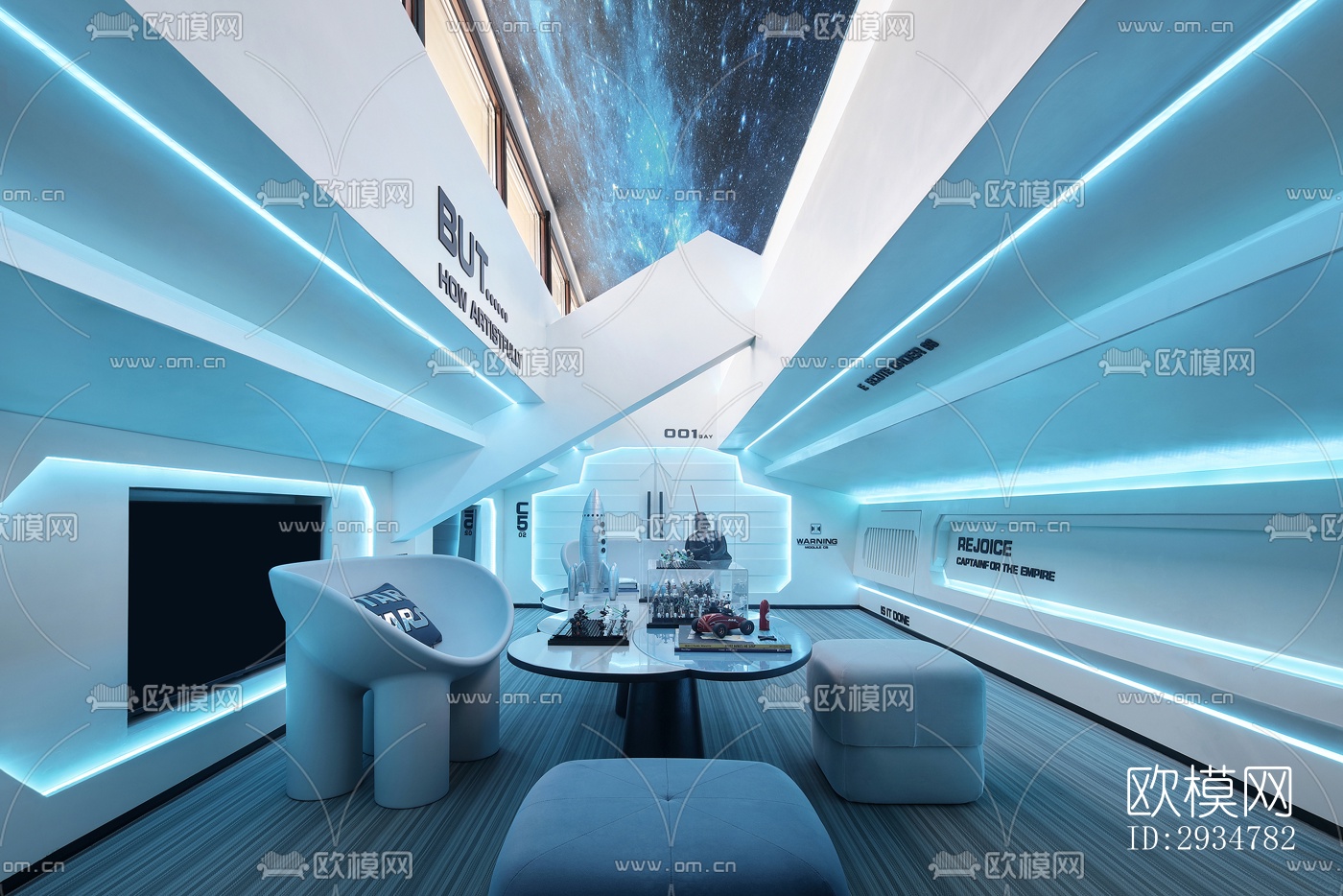 现代平层效果图下载（渲染图11）