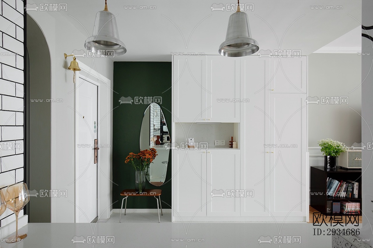 欧式平层效果图下载（渲染图13）