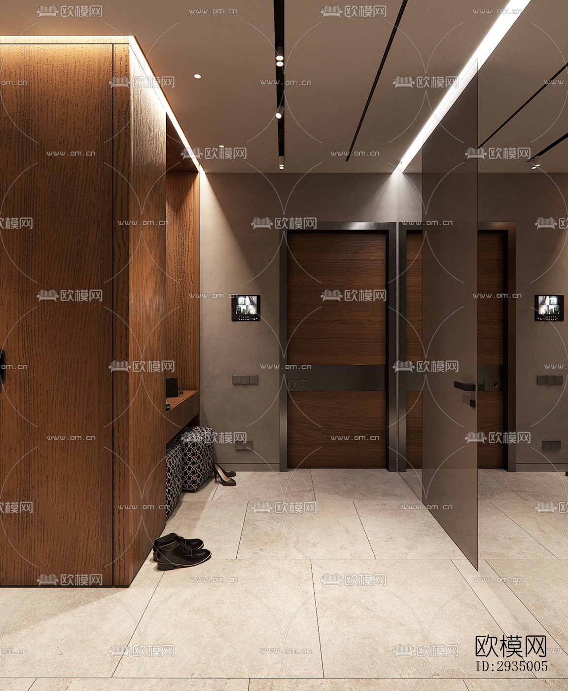 现代平层效果图下载（渲染图3）