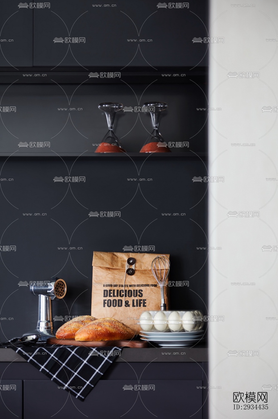 后现代平层效果图下载（渲染图5）