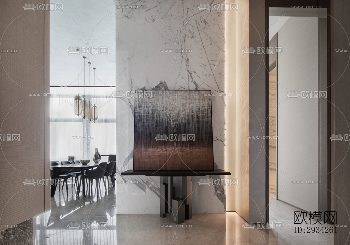 现代复式效果图下载（渲染图2）