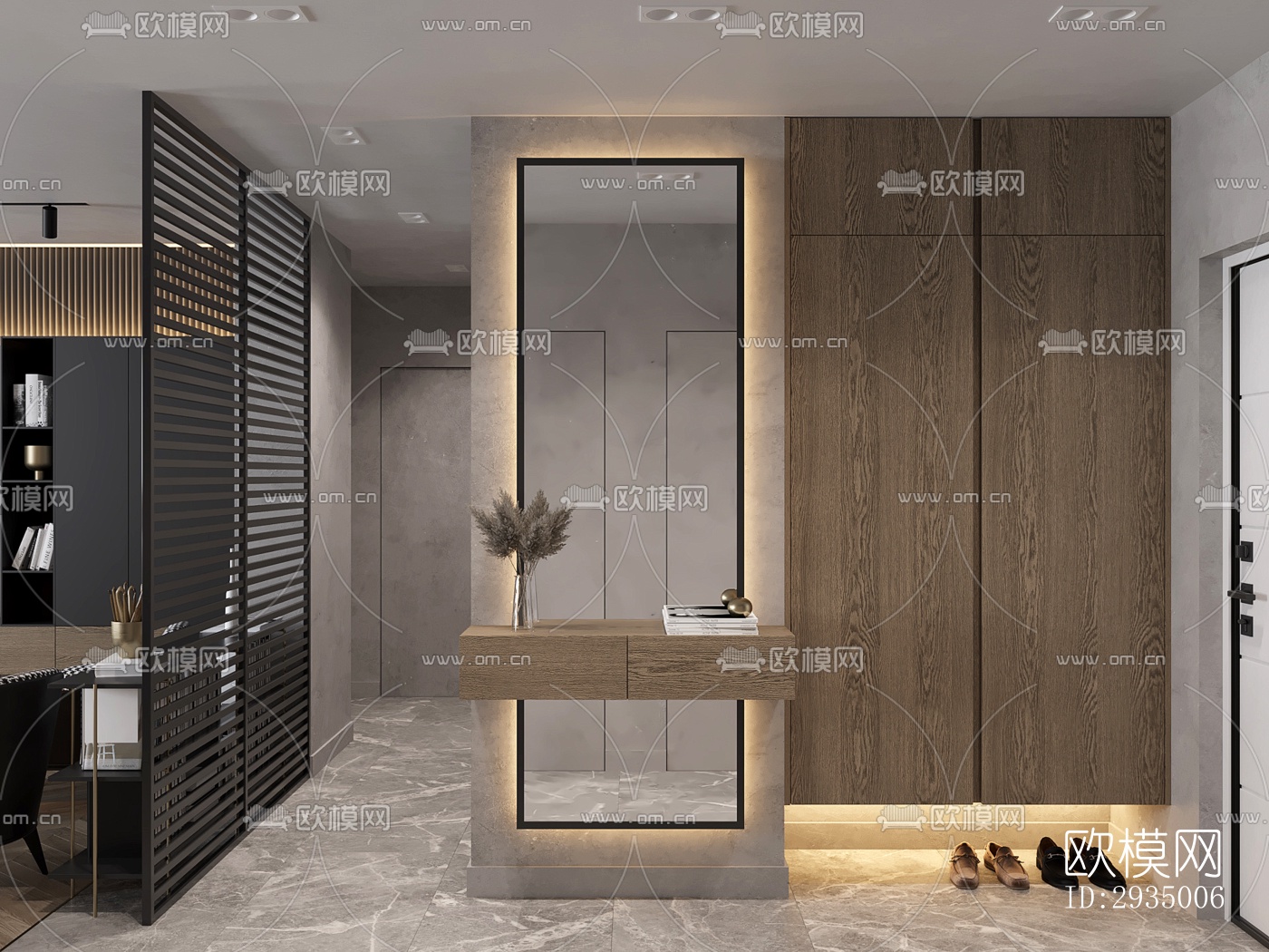 现代平层效果图下载（渲染图15）