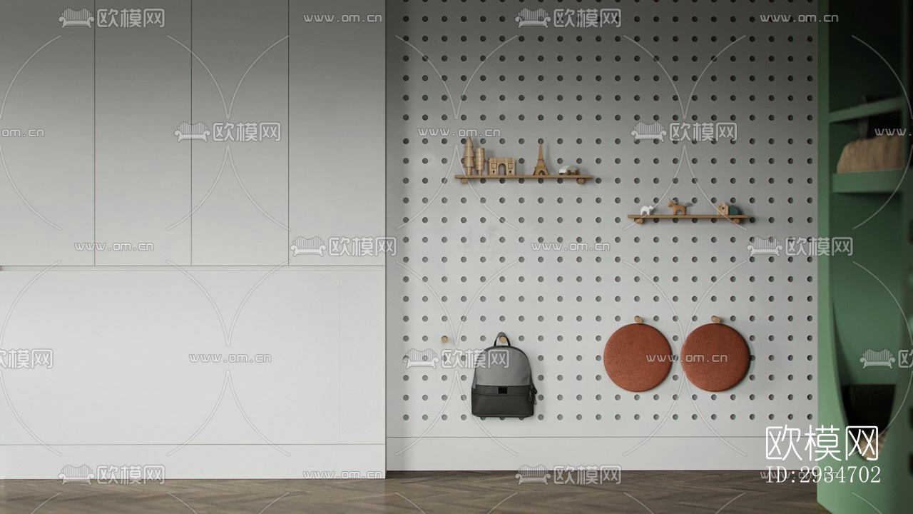 现代平层效果图下载（渲染图11）