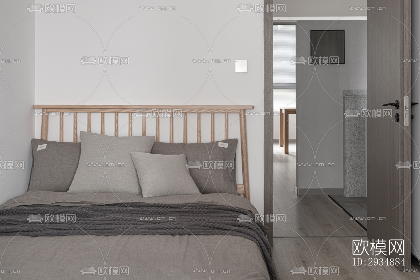 现代平层效果图下载（渲染图7）