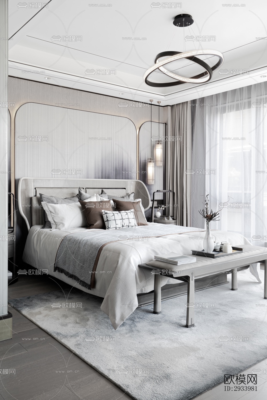 新中式别墅效果图下载（渲染图8）