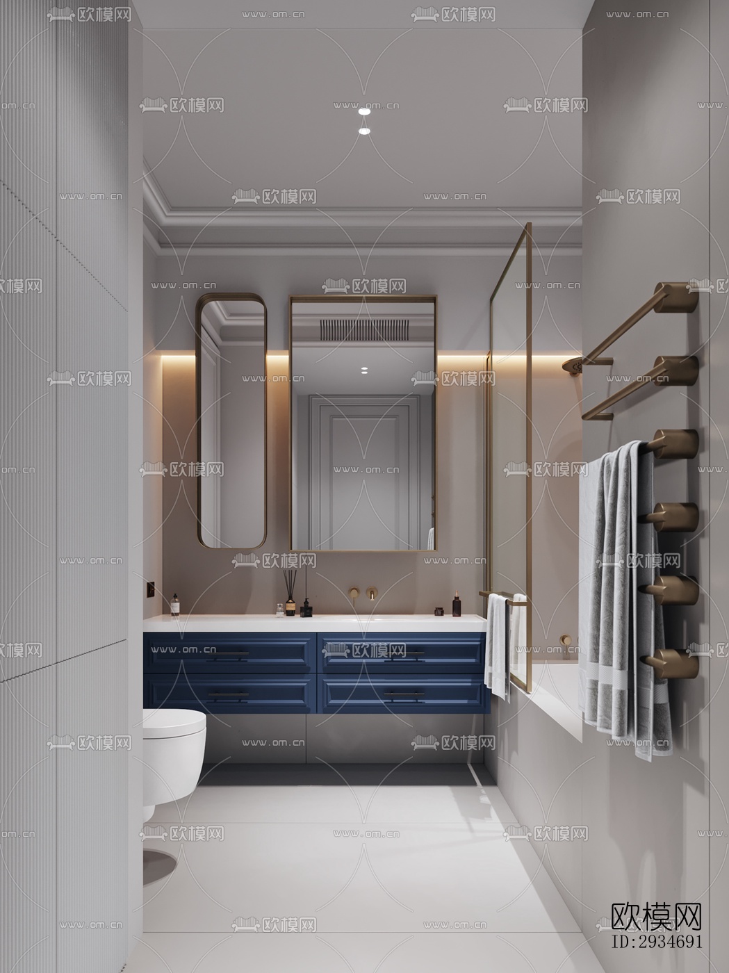 欧式平层效果图下载（渲染图8）