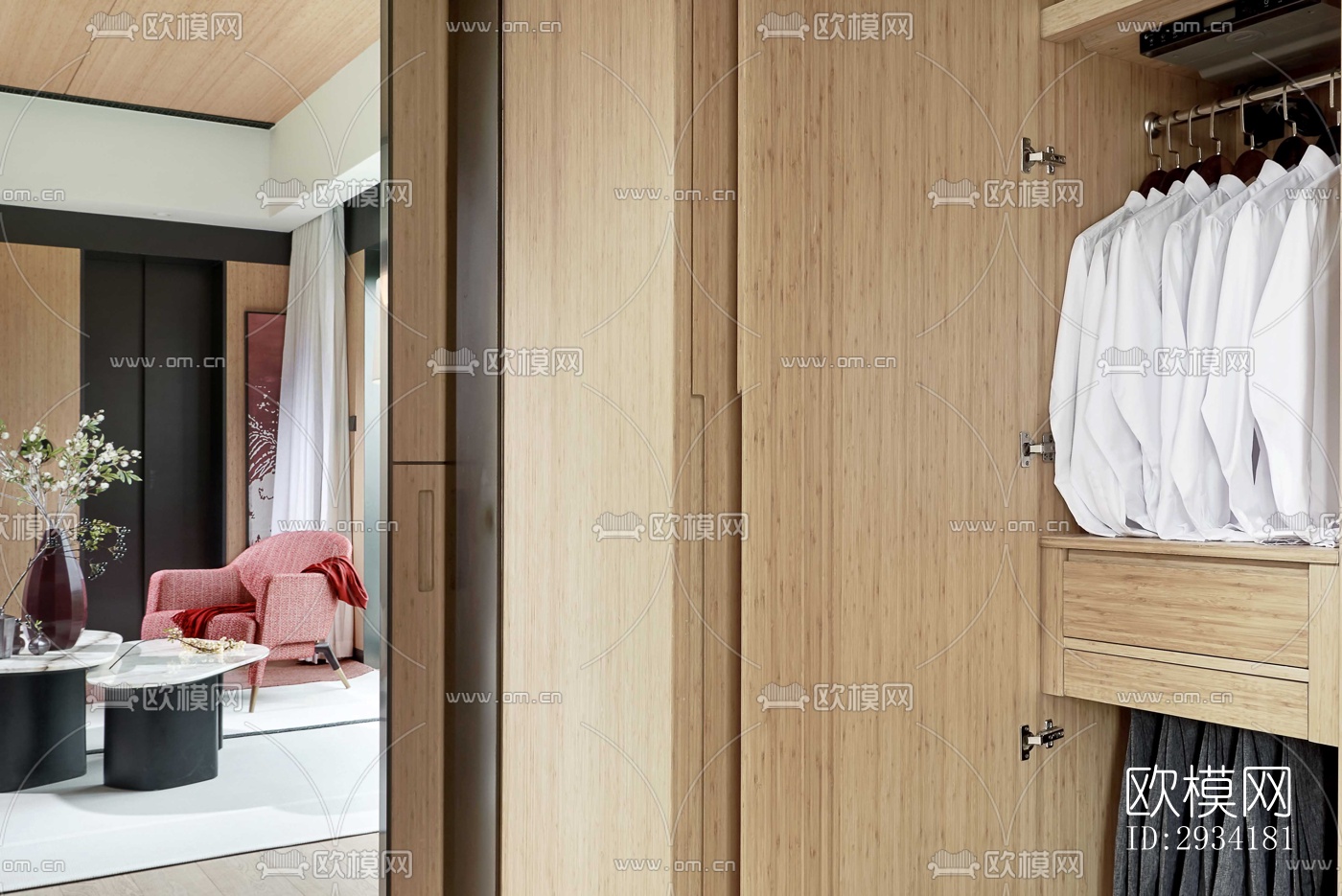 新中式复式效果图下载（渲染图12）