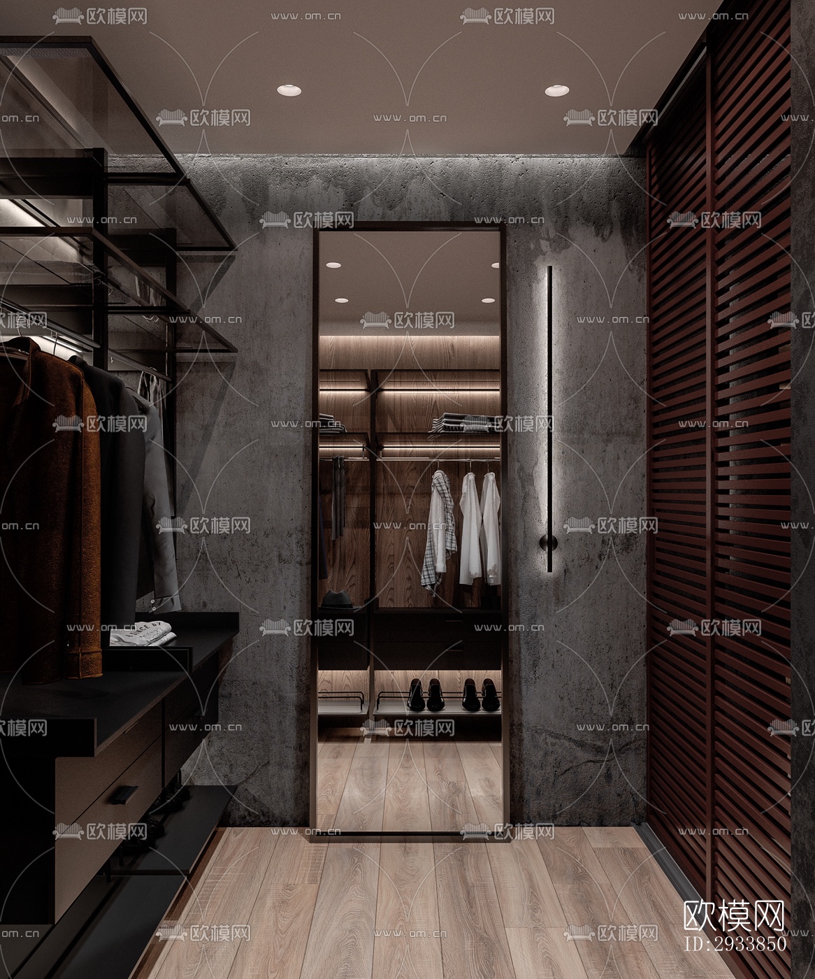 高级灰公寓效果图下载（渲染图10）