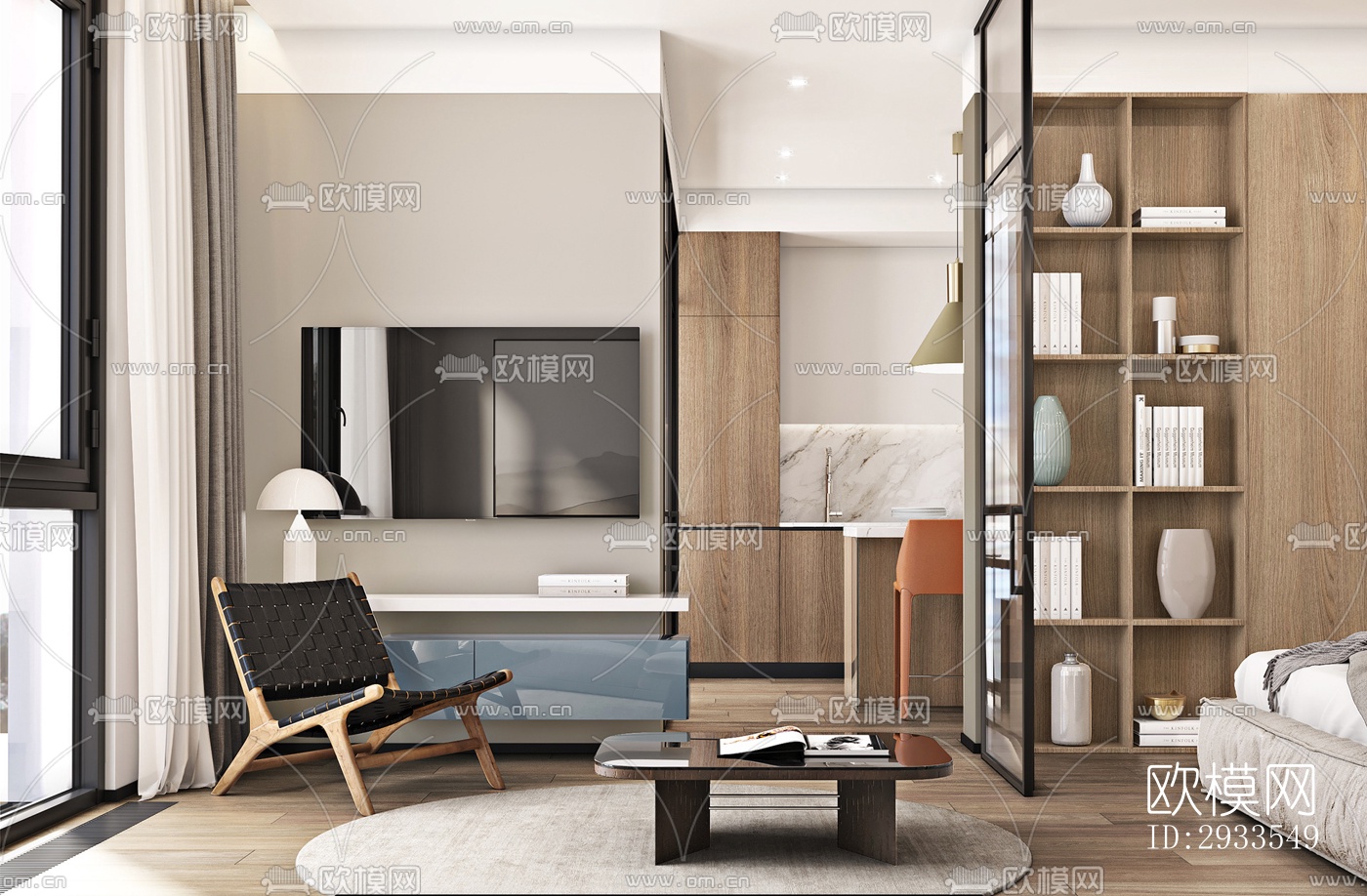 北欧公寓效果图下载（渲染图11）