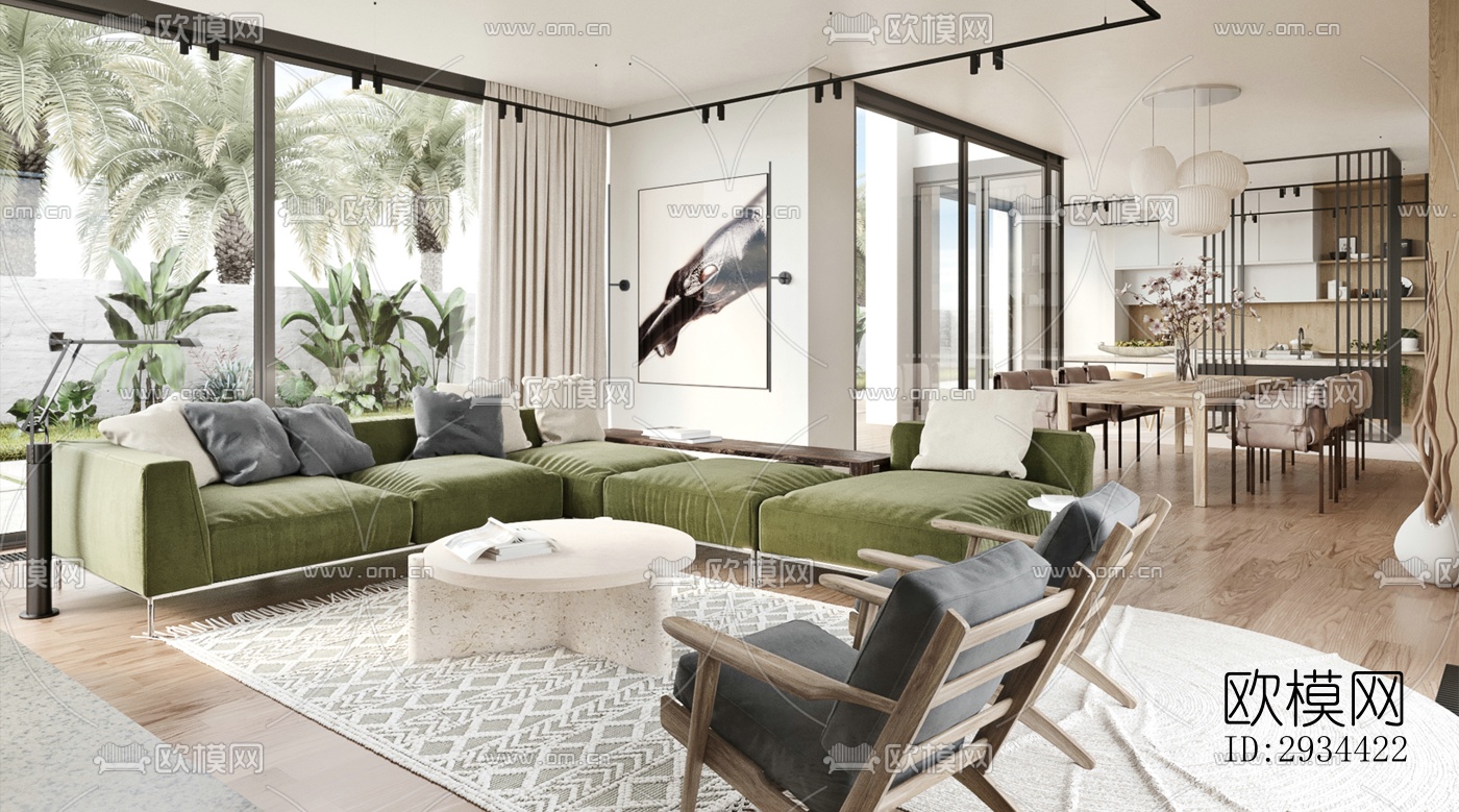 北欧平层效果图下载（渲染图12）