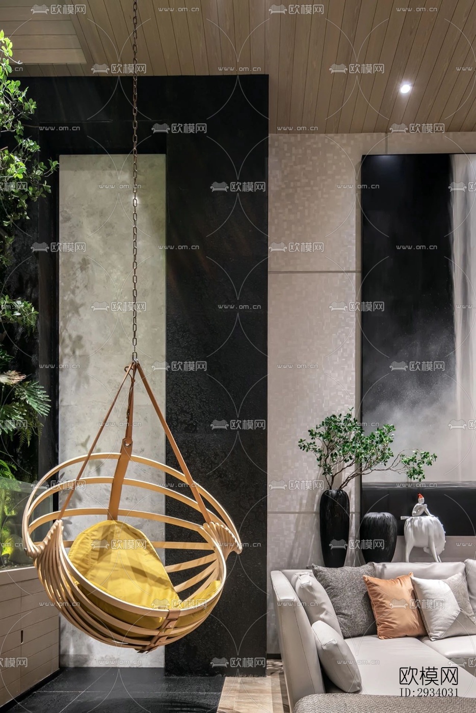 新中式别墅效果图下载（渲染图17）