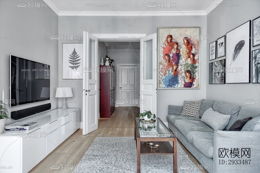 北欧公寓效果图下载（渲染图5）