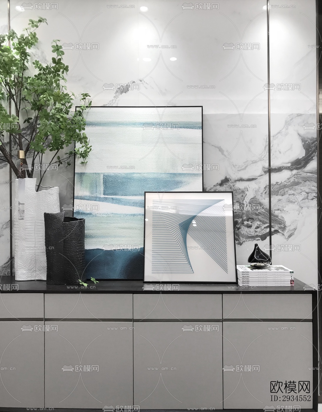 新中式平层效果图下载（渲染图19）