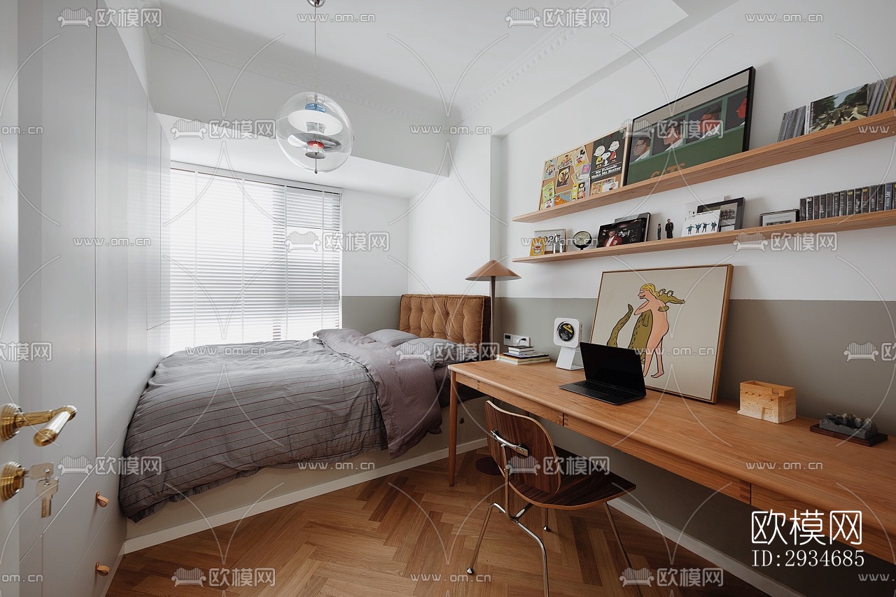 欧式平层效果图下载（渲染图6）