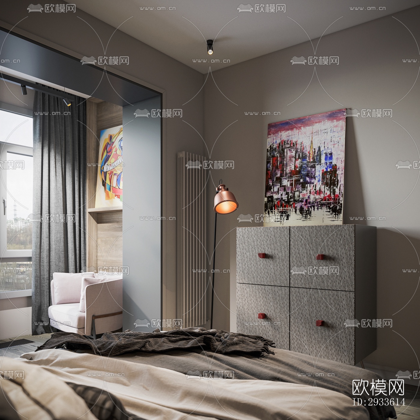 北欧公寓效果图下载（渲染图8）