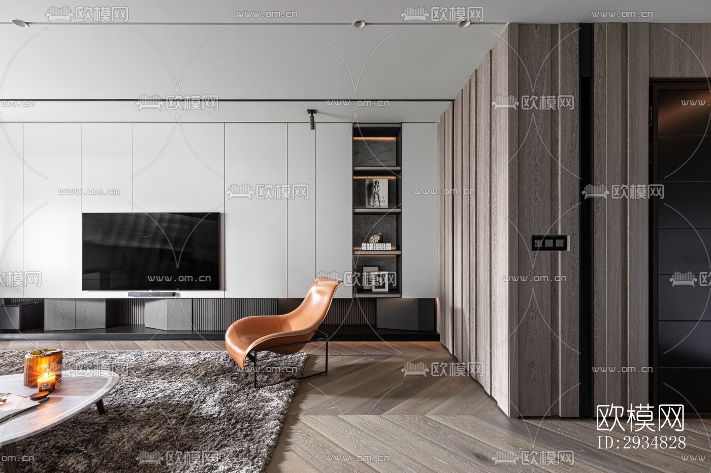 现代平层效果图下载（渲染图2）