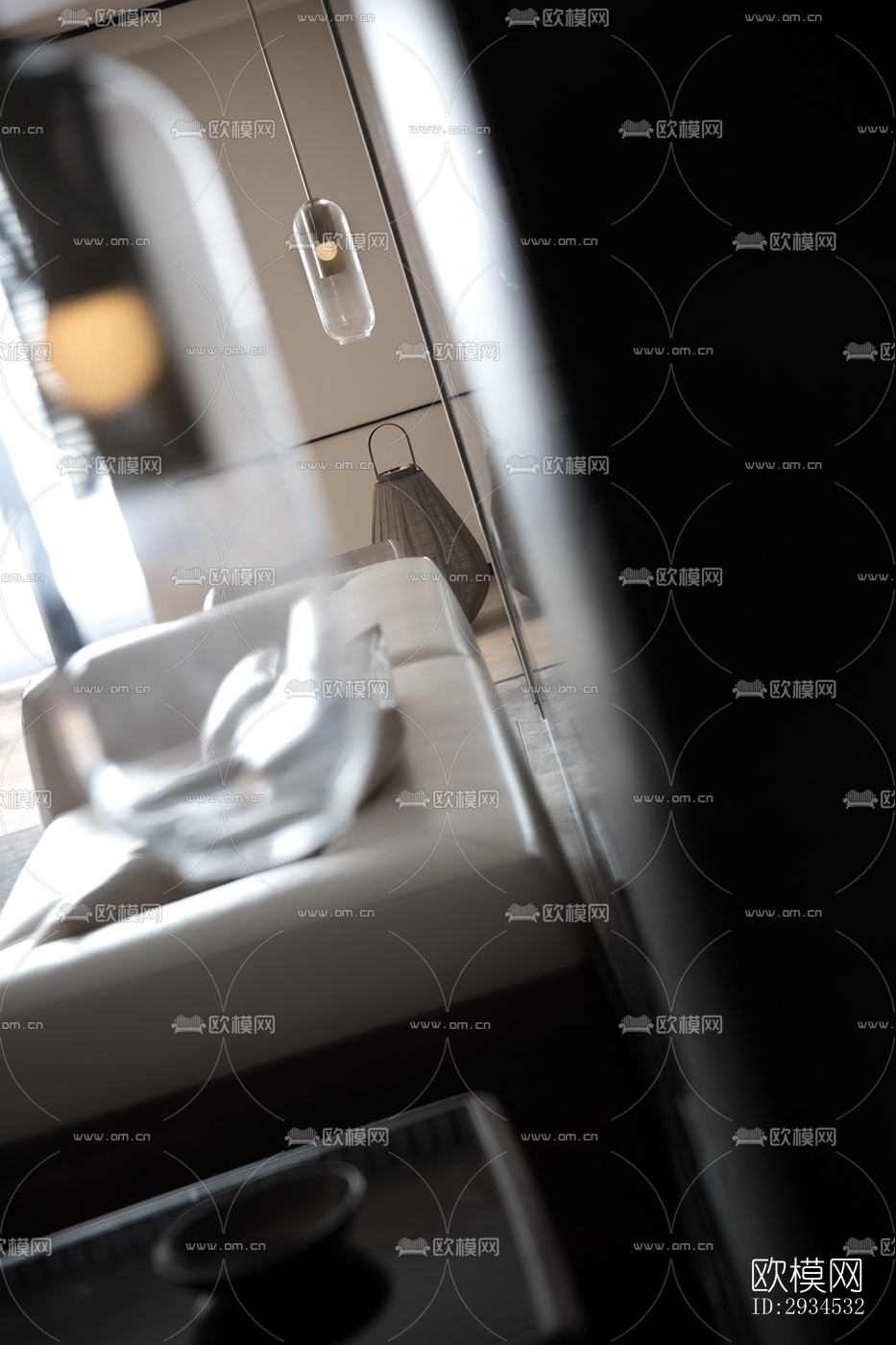 新中式平层效果图下载（渲染图8）