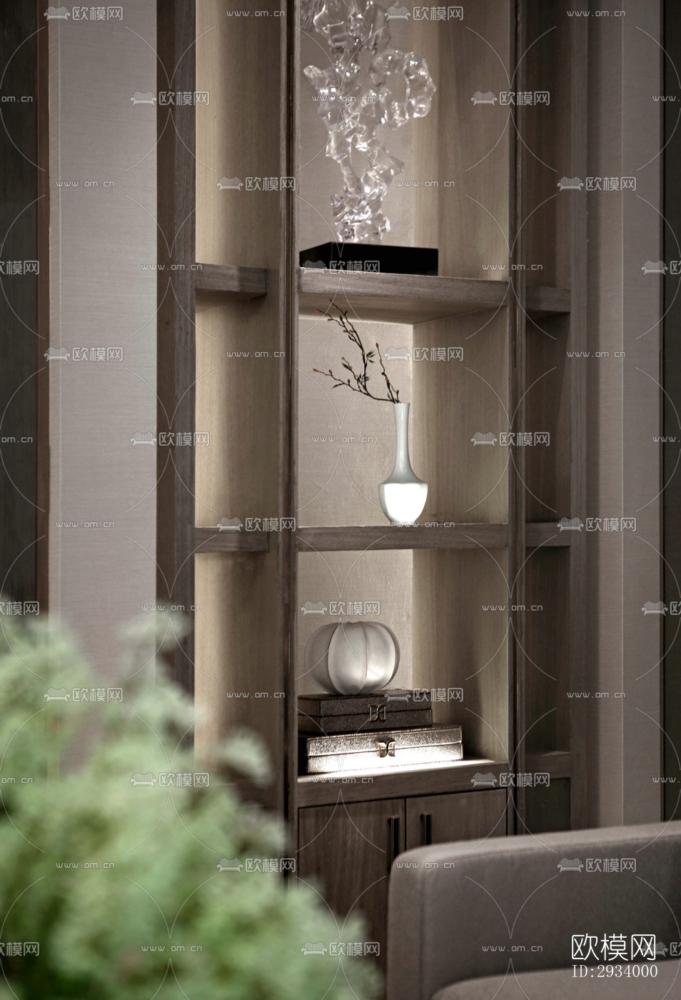 新中式别墅效果图下载（渲染图7）