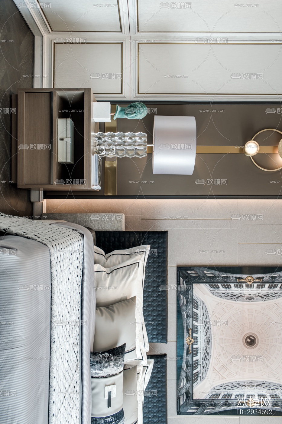 法式平层效果图下载（渲染图11）