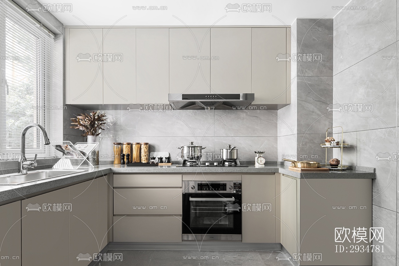 现代平层效果图下载（渲染图16）