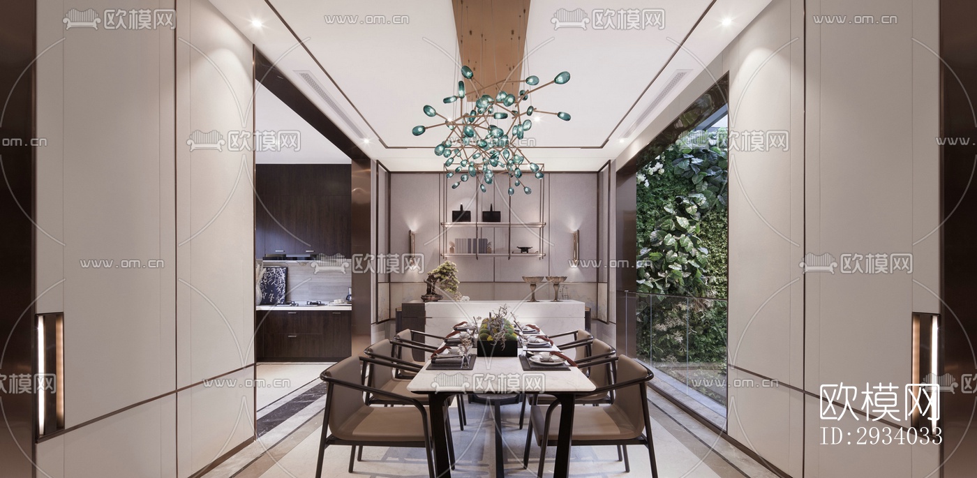 新中式别墅效果图下载（渲染图5）