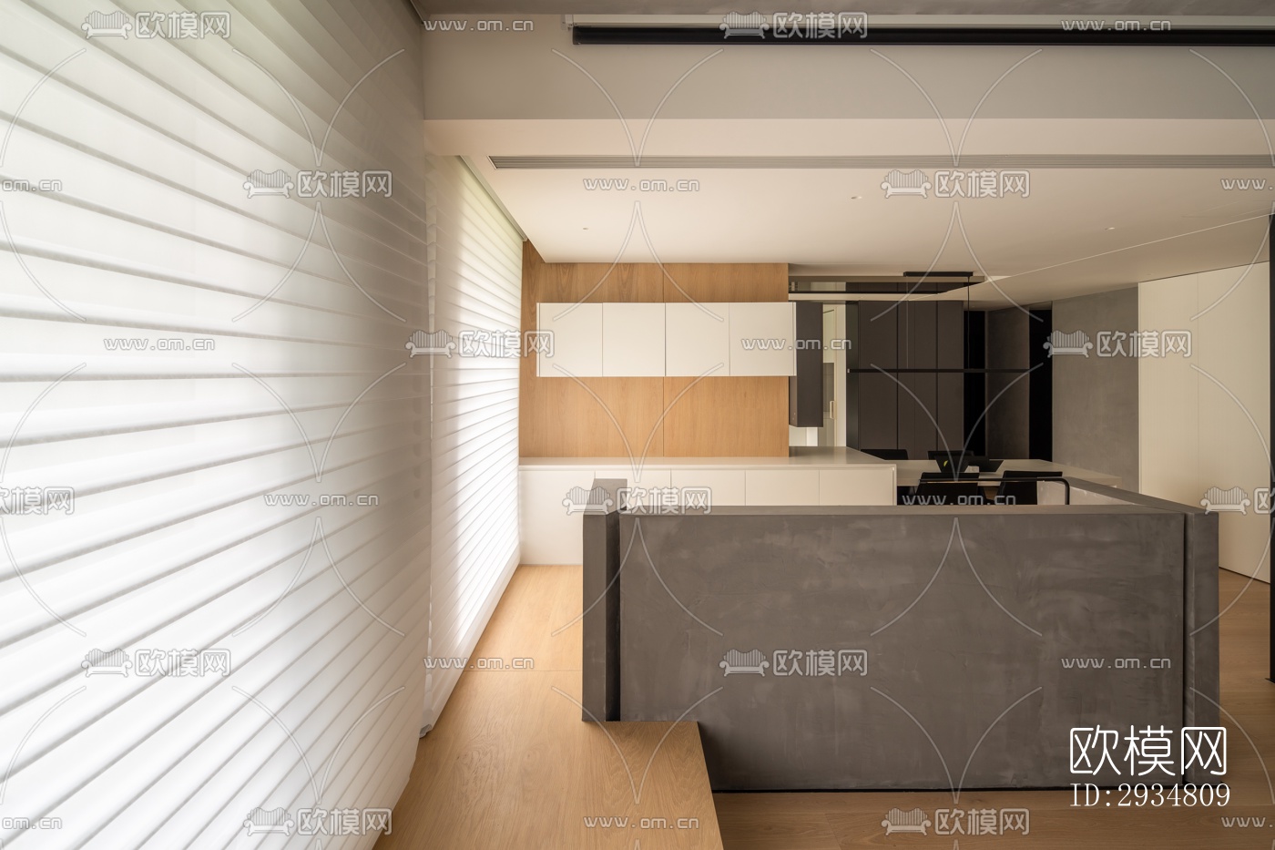 现代平层效果图下载（渲染图9）