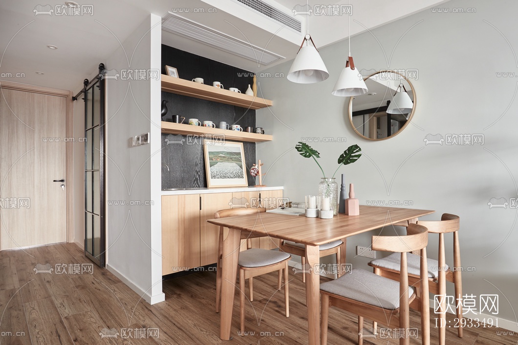 北欧公寓效果图下载（渲染图7）