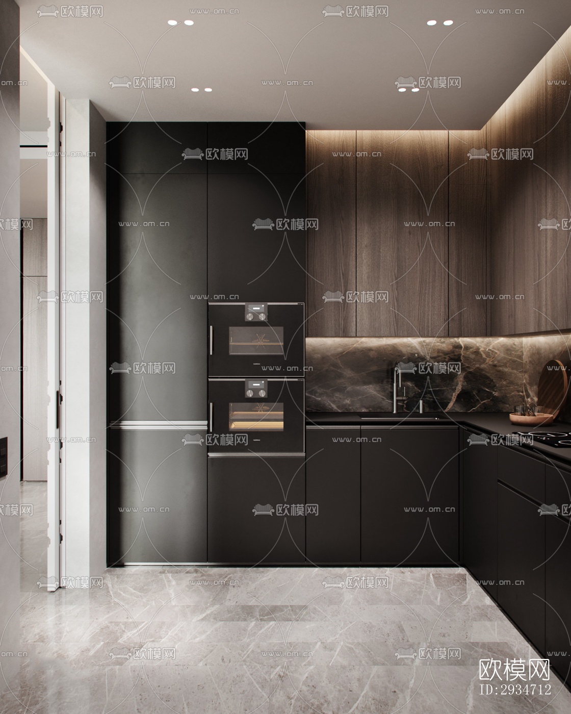 现代平层效果图下载（渲染图16）