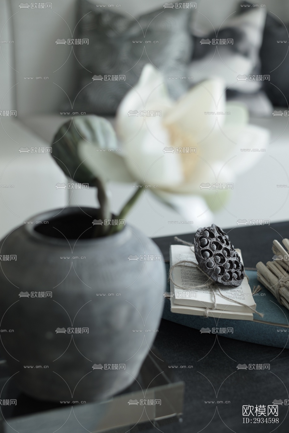 新中式平层效果图下载（渲染图12）